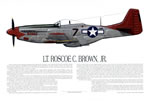 "P-51 Tuskegee Airman Roscoe Brown"-Ernie Boyette-World War II Aviation Art